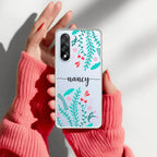 Blue Floral Customize Transparent Silicon Case For OnePlus - ShopOnCliQ