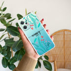 Blue Floral Customize Transparent Silicon Case For OnePlus Nord CE 2 Lite