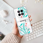 Blue Floral Customize Anti Yellow Case For Oppo F29 Pro 5G