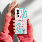 Blue Floral Customize Anti Yellow Case For Oppo K13x 5G
