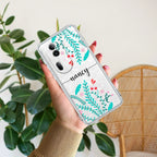 Blue Floral Customize Anti Yellow Case For Oppo Reno 11 Pro 5G