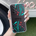 Blue Floral Customize Anti Yellow Case For Oppo Reno 12 Pro 5G