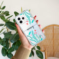 Blue Floral Customize Anti Yellow Case For Oppo Reno 15 5G