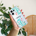 Blue Floral Customize Anti Yellow Case For Oppo Reno 16 5G