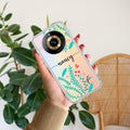 Blue Floral Customize Anti Yelllow Case For Realme 11 Pro Plus 5G