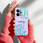 Blue Floral Customize Anti Yelllow Case For Realme 14T 5G