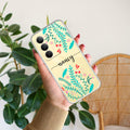 Blue Floral Customize Transparent Silicon Case For Realme 14x 5G