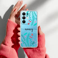 Blue Floral Customize Anti Yelllow Case For Realme 15X 5G