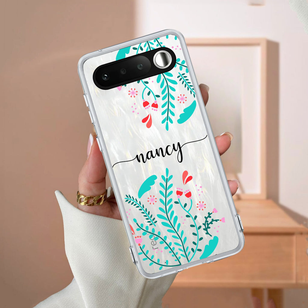 Blue Floral Customize Anti Yellow Case For Realme 16 5G