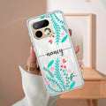 Blue Floral Customize Transparent Silicon Case For Realme Narzo 80 Lite 5G