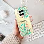 Blue Floral Customize Anti Yelllow Case For Realme C63 5G