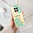 Blue Floral Customize Anti Yellow Case For Oppo F29 5G