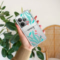 Blue Floral Customize Anti Yelllow Case For Realme GT 6T 5G