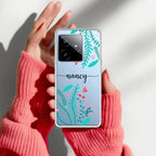 Blue Floral Customize Anti Yelllow Case For Realme GT 7 5G