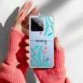 Blue Floral Customize Anti Yelllow Case For Realme GT 7T 5G