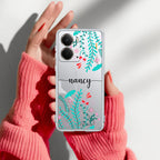 Blue Floral Customize Anti Yelllow Case For Realme P3 5G
