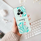 Blue Floral Customize Anti Yelllow Case For Realme P3 Pro 5G