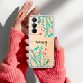 Blue Floral Customize Anti Yelllow Case For Realme Narzo 80x 5G