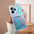 Blue Floral Customize Anti Yelllow Case For Realme P4 Pro 5G