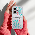 Blue Floral Customize Anti Yelllow Case For Realme P4 Power 5G