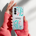 Blue Floral Customize Anti Yelllow Case For Realme P4x 5G