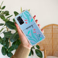 Blue Floral Customize Transparent Silicon Case For Redmi Note 11