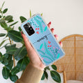 Blue Floral Customize Transparent Silicon Case For Mi 11i
