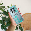 Blue Floral Customize Anti Yellow Case For Redmi Note 14 Pro Plus 5G