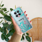 Blue Floral Customize Anti Yellow Case For Redmi Note 15 Pro Plus 5G