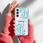 Blue Floral Customize Anti Yellow Case For Samsung Galaxy A14 5G