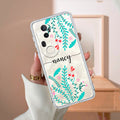 Blue Floral Customize Transparent Silicon Case For Vivo T4 Ultra 5G