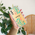Blue Floral Customize Transparent Silicon Case For Vivo V23 5G