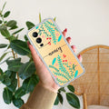 Blue Floral Customize Transparent Silicon Case For Vivo V25 Pro 5G