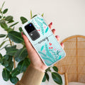 Blue Floral Customize Transparent Silicon Case For Vivo V30 Pro 5G