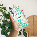 Blue Floral Customize Transparent Silicon Case For Vivo Y200 5G
