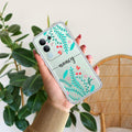 Blue Floral Customize Transparent Silicon Case For Vivo Y31 Pro 5G