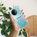 Blue Floral Customize Transparent Silicon Case For Vivo Y39 5G