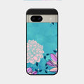 Blue Flower Glass Phone Cover for Google Pixel 8A 5G