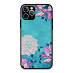 Blue Flower Glass Phone Cover for iPhone 11 Pro Max