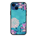 Blue Flower Glass Phone Cover for iPhone 13 mini