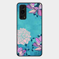 Blue Flower Glass Phone Cover for Iqoo Z3 5G