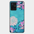Blue Flower Glass Phone Cover for Iqoo Z6 5G