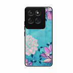 Blue Flower Glass Phone Cover for Motorola Edge 60 Pro 5G