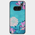 Blue Flower Glass Phone Cover for Nothing Phone 2A Plus