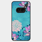 Blue Flower Glass Phone Cover for Nothing Phone 2A Plus