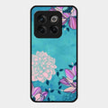Blue Flower Glass Phone Cover for Oneplus 10T 5G