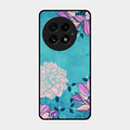 Blue Flower Glass Phone Cover for Oneplus 13 5G