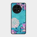 Blue Flower Glass Phone Cover for Oneplus 13R 5G