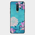 Blue Flower Glass Phone Cover for Oneplus 8