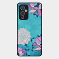 Blue Flower Glass Phone Cover for Oneplus 9 5G